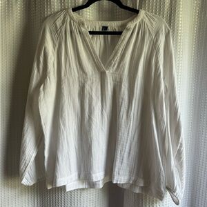 White oversized blouse